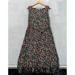 Promod Maxi Dress XS-S? Button Belted Floral Boho Hippie Whimsigoth Fairy